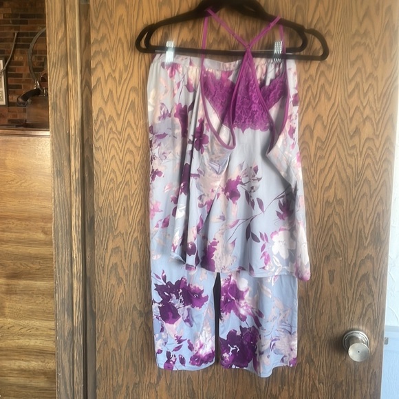 Linea Donatella Purple Lace Women's Pajamas - Picture 2 of 5